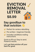 Eviction Removal Letter 🧹