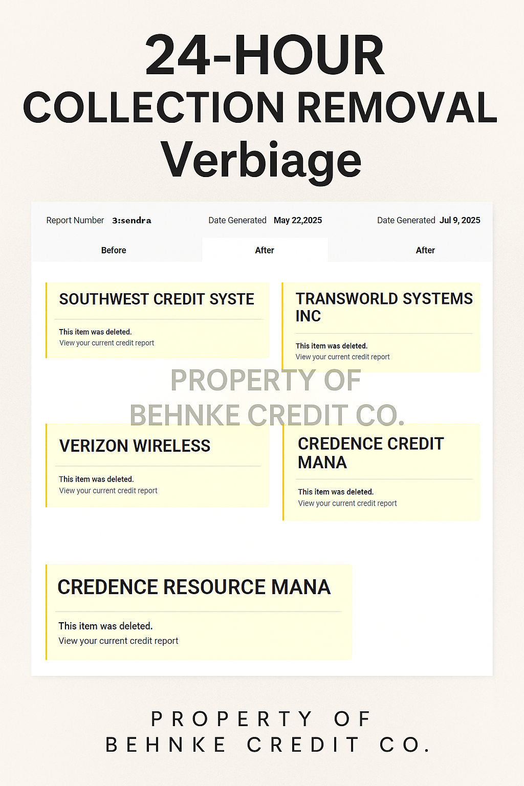 24-Hour Collection Removal Verbiage 💥📩