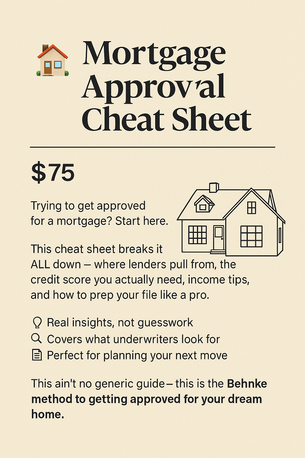 🏡 Mortgage Approval Cheat Sheet