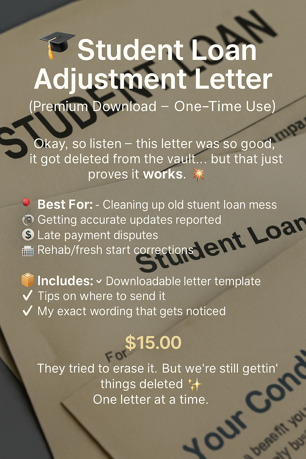 🎓 Student Loan Adjustment Letter