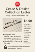 🛑 Cease & Desist Collection Letter – Stop Debt Collectors Cold