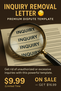 Inquiry Removal Letter 🧐 | Premium Dispute Template